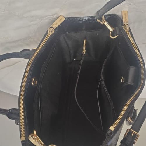 Michael Kors Sutton Satchel Black Leather Handbag - Thumbnail 11