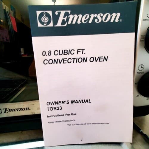 Emerson TOR23 Owners Manual 0.8 Cubic FT. Convection Toaster Oven - Thumbnail 2