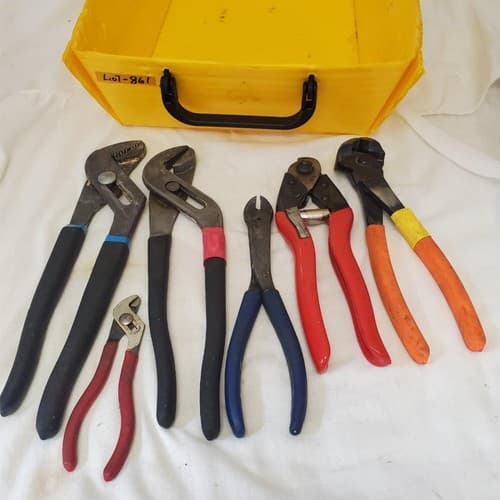 Lot of 6 Assorted Mechanic's Pliers Set LOT-861 - Image 1