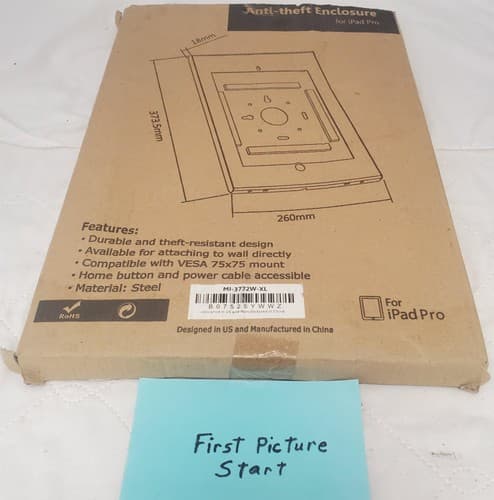 Mount-it MI-3772-XL Anti Theft iPad Pro Wall Mount Enclosure - Image 1