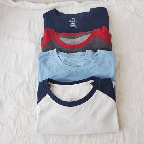 Lot of 4 Assorted Size M 38-40 GEORGE Dry Fit Short Sleeve Shirt Mens - Thumbnail 2