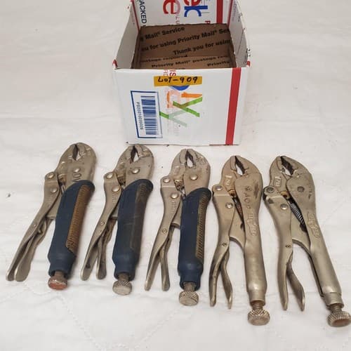 Lot of 5 Vise Grip Irwin 7CR 7" The Original Vise Grip Locking Pliers LOT-909 - Image 1