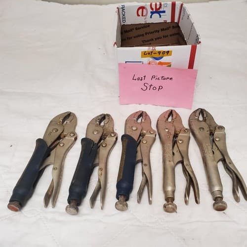 Lot of 5 Vise Grip Irwin 7CR 7" The Original Vise Grip Locking Pliers LOT-909 - Thumbnail 8