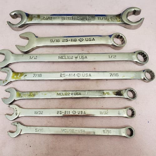 Lot of 7 Armstrong & Matco Combination Wrench Set LOT-377 - Thumbnail 8