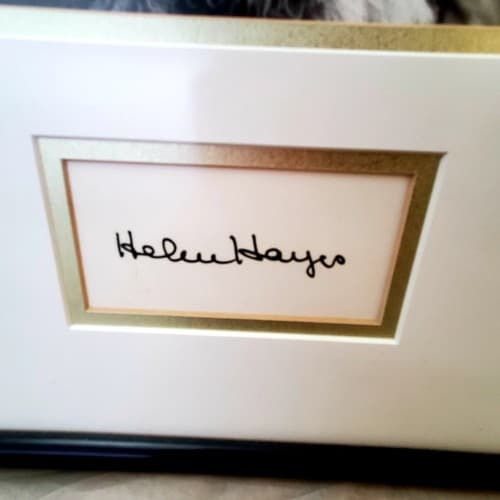 Vintage Autographed Actress Helen Hayes Large Framed Photograph Picture - Thumbnail 4