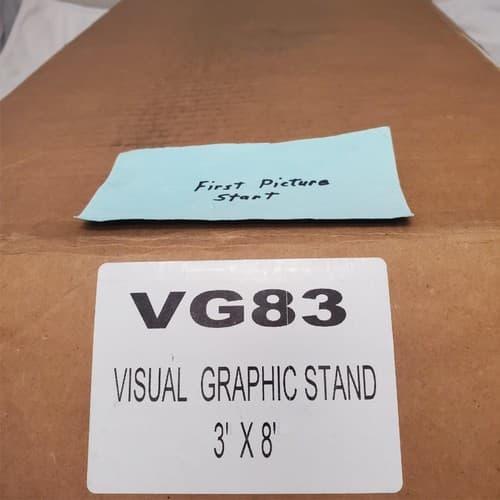 Pillowcase Banner Visual Graphic VG83 3Inch x 8Inch Stand - Image 1