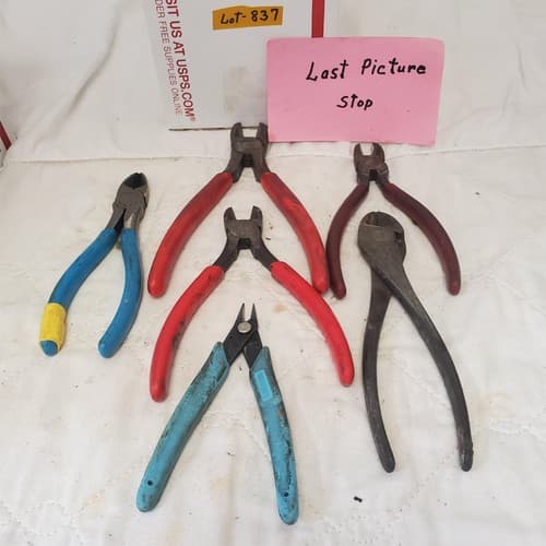 Lot of 6 Assorted Wire Cutters & Pliers LOT-837 - Thumbnail 9