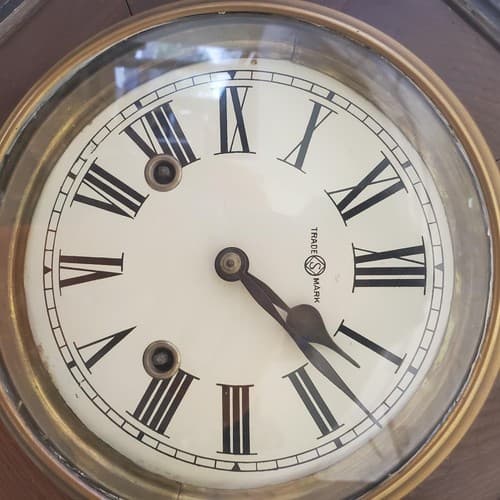 Vintage 1920s Seikosha Octagon Drop Regulator Wall Clock Japan Schoolhouse Style - Thumbnail 3
