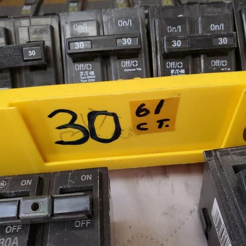 Large Lot of 61 Used Circuit Breakers Assorted #30 - Thumbnail 2