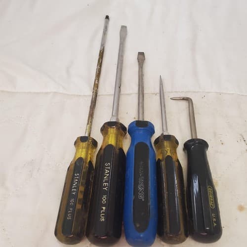 Lot of 5 Assorted Cotter Pin Puller Phillips Flat Tip Screwdriver Set LOT-843 - Image 1