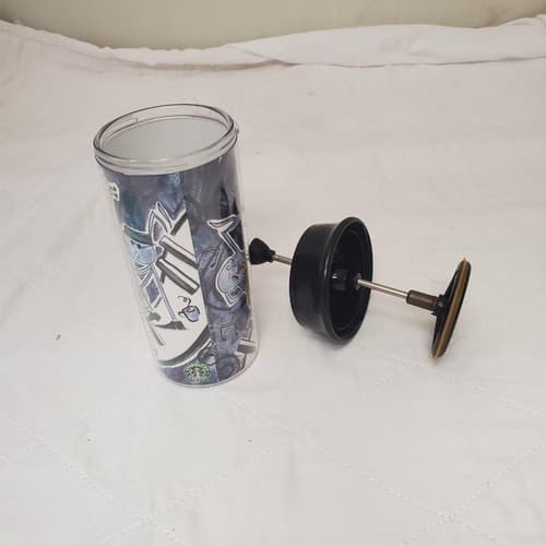 Vintage Starbucks 1999 Bodum Jazz Scene Travel Tumbler Mug - Thumbnail 4