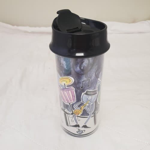 Vintage Starbucks 1999 Bodum Jazz Scene Travel Tumbler Mug - Thumbnail 2