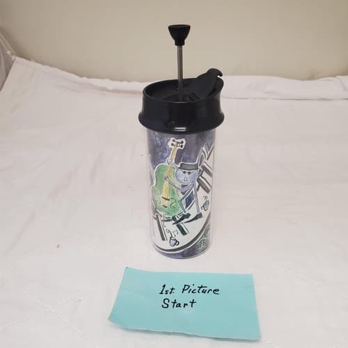 Vintage Starbucks 1999 Bodum Jazz Scene Travel Tumbler Mug - Image 1