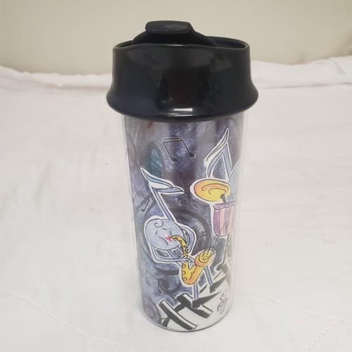 Vintage Starbucks 1999 Bodum Jazz Scene Travel Tumbler Mug - Thumbnail 3