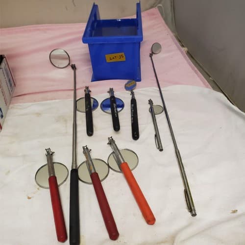 Lot of 9 Assorted Extendable Telescoping Inspection Mirrors LOT-35 - Image 1
