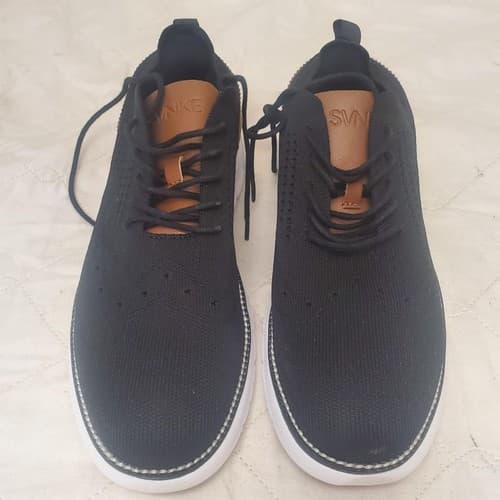 SVNKE Men's Casual Dress Oxfords Shoes Breathable Knit Leisure Sneakers UK9 - Thumbnail 2