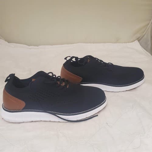 SVNKE Men's Casual Dress Oxfords Shoes Breathable Knit Leisure Sneakers UK9 - Thumbnail 3