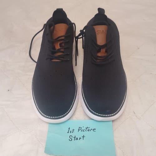 SVNKE Men's Casual Dress Oxfords Shoes Breathable Knit Leisure Sneakers UK9 - Image 1