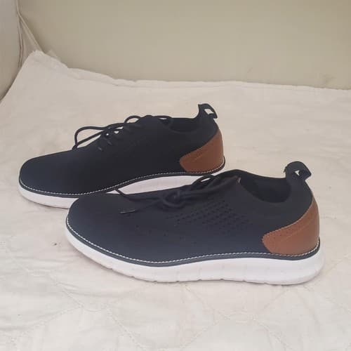 SVNKE Men's Casual Dress Oxfords Shoes Breathable Knit Leisure Sneakers UK9 - Thumbnail 5