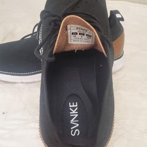 SVNKE Men's Casual Dress Oxfords Shoes Breathable Knit Leisure Sneakers UK9 - Thumbnail 9