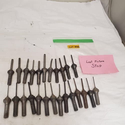 Lot of Rivet Gun Snaps Bit Knock Out Punch Set LOT-445 - Thumbnail 7