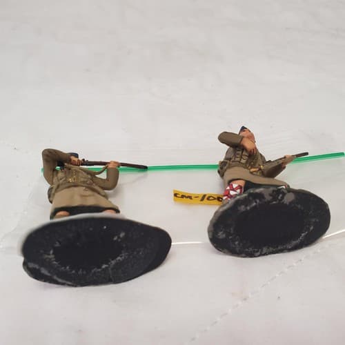 Lot of 2 Hand Painted Metal Toy Soldier Shooting and Runner CM-100 - Thumbnail 6