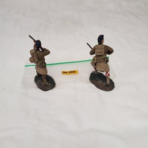 Lot of 2 Hand Painted Metal Toy Soldier Shooting and Runner CM-100 - Thumbnail 5