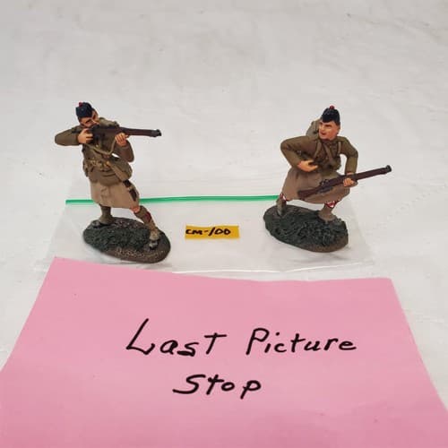 Lot of 2 Hand Painted Metal Toy Soldier Shooting and Runner CM-100 - Thumbnail 7