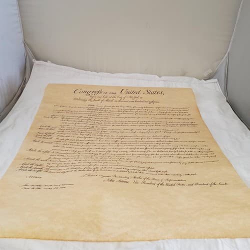Bill of Rights Poster on Hand-Finished Antiqued Parchment Paper - Thumbnail 3