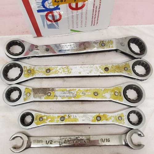 Lot of 11 Assorted Ratcheting Box End Wrench Set LOT-916 - Thumbnail 5