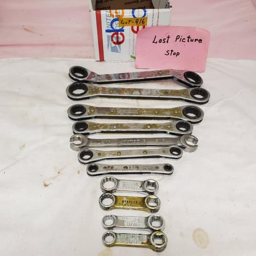 Lot of 11 Assorted Ratcheting Box End Wrench Set LOT-916 - Thumbnail 7