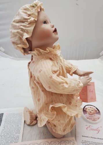 Edwin M. Knowles Emily Picture Perfect Babies Porcelain Doll by Yolanda Bello - Thumbnail 6