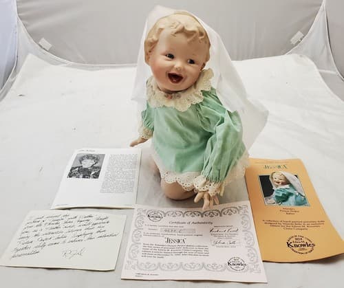 Edwin M Knowles Picture Perfect Babies Jessica Porcelain Doll by Yolanda Bello - Image 1