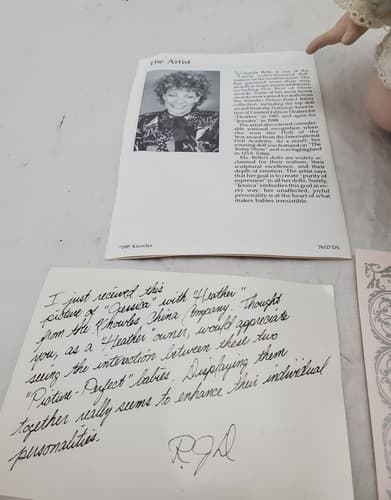 Edwin M Knowles Picture Perfect Babies Jessica Porcelain Doll by Yolanda Bello - Thumbnail 5