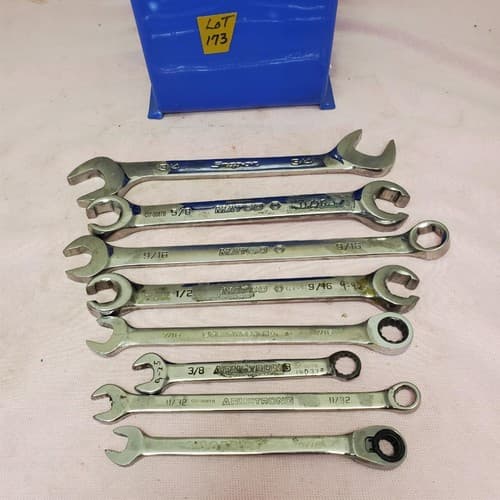 Lot of 8 Assorted Open-End Combination Wrench Set LOT-173 - Image 1