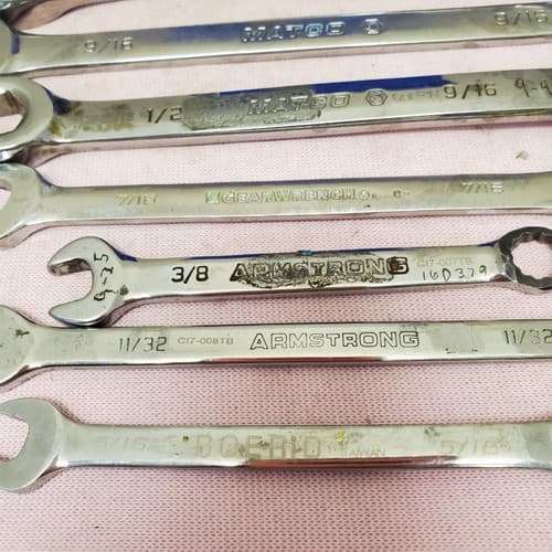 Lot of 8 Assorted Open-End Combination Wrench Set LOT-173 - Thumbnail 7