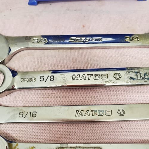 Lot of 8 Assorted Open-End Combination Wrench Set LOT-173 - Thumbnail 5