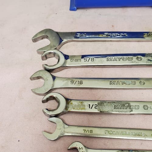 Lot of 8 Assorted Open-End Combination Wrench Set LOT-173 - Thumbnail 8