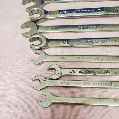 Lot of 8 Assorted Open-End Combination Wrench Set LOT-173 - Thumbnail 9