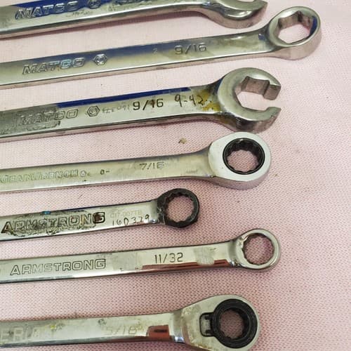 Lot of 8 Assorted Open-End Combination Wrench Set LOT-173 - Thumbnail 11