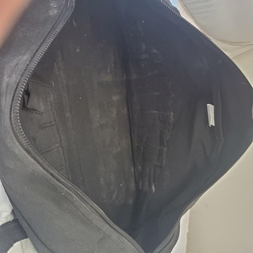 Large Shoulder Strap Pockets Zipper Tool Bag - Black - Thumbnail 3