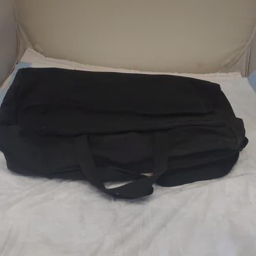 Large Shoulder Strap Pockets Zipper Tool Bag - Black - Thumbnail 6