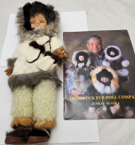 Vintage Beautiful Memeluck Fur Doll Company Made in Juneau Alaska - Thumbnail 2