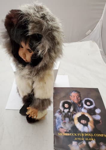 Vintage Beautiful Memeluck Fur Doll Company Made in Juneau Alaska - Thumbnail 4