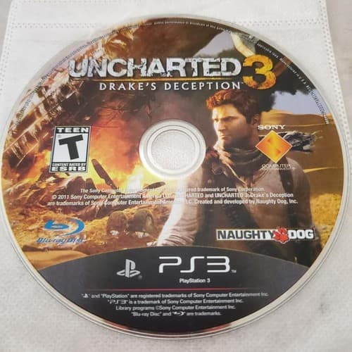 Uncharted 3 Drake's Deception Sony PlayStation 3 Video Game Disc Only - Image 1