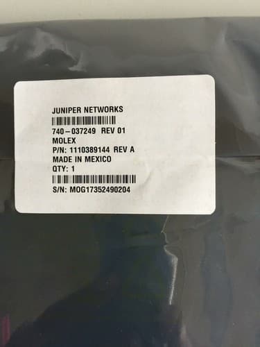 Juniper Networks 740-037249 REV 01 Molex Cable Cord 1110389144 REV A - Image 1