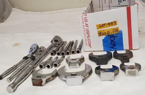 Lot of 19 Assorted Snap on Crowsfoot Wrench Chrome Socket Extension set LOT-987 - Image 1