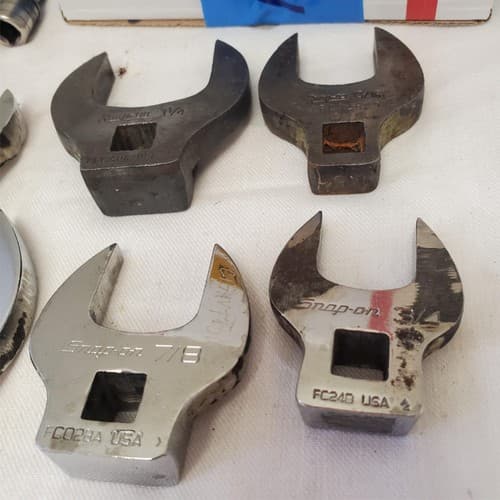 Lot of 19 Assorted Snap on Crowsfoot Wrench Chrome Socket Extension set LOT-987 - Thumbnail 4