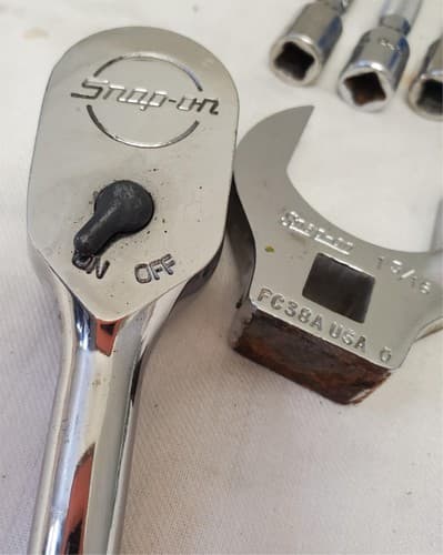 Lot of 19 Assorted Snap on Crowsfoot Wrench Chrome Socket Extension set LOT-987 - Thumbnail 9