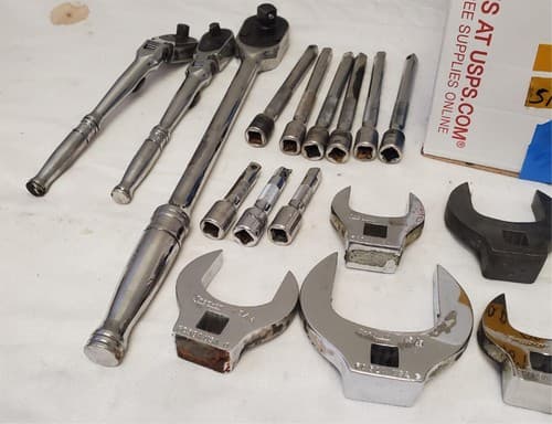 Lot of 19 Assorted Snap on Crowsfoot Wrench Chrome Socket Extension set LOT-987 - Thumbnail 10